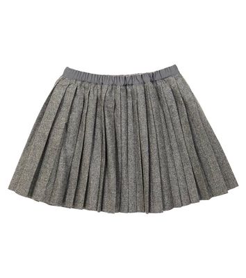 Bonpoint Jais pleated wool-blend skirt