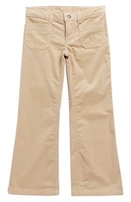Bonpoint Kids' Cotton Stretch Corduroy Wide Leg Pants in Beige 060