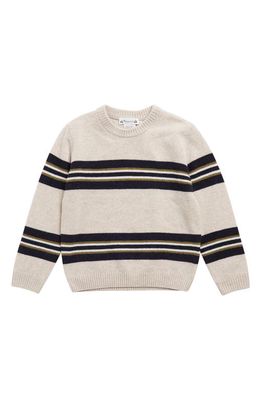 Bonpoint Kids' Stripe Wool Sweater in Ra Naturel 206