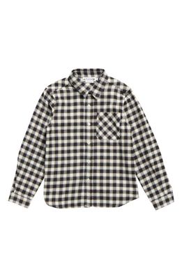 Bonpoint Kids' Tango Check Button-Up Shirt in Carreaux Noir 399