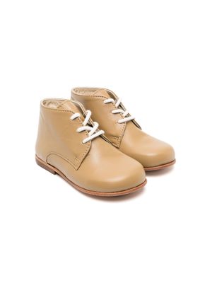 Bonpoint lace-up leather boots - Brown