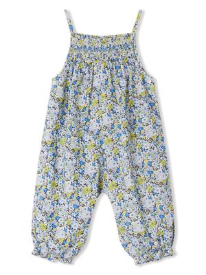 Bonpoint Lilisy floral-print cotton romper - Blue