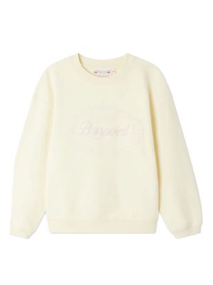 Bonpoint logo-embroidered organic-cotton sweatshirt - Yellow