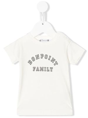 Bonpoint logo-print short-sleeve T-shirt - White