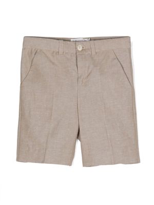 Bonpoint mélange-effect mid-rise shorts - Neutrals