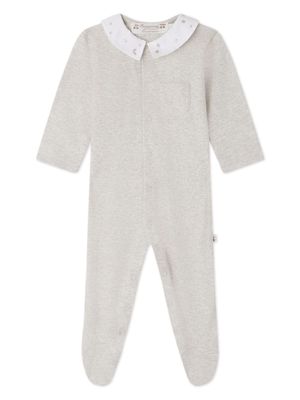 Bonpoint motif-embroidered cotton pajama - Grey