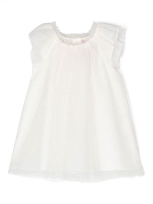 Bonpoint Nuage sleeveless tulle smock dress - White