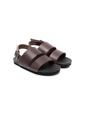 Bonpoint open-toe 15mm sandals - Brown