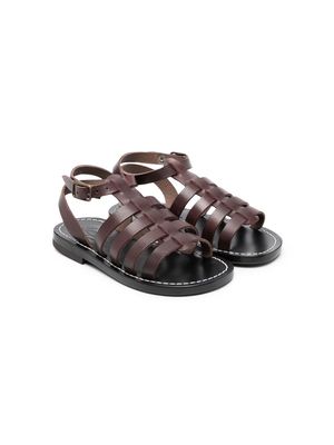 Bonpoint open-toe buckle-fastening sandals - Brown