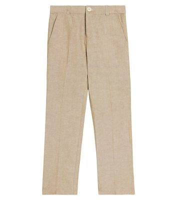 Bonpoint Peter linen and cotton straight pants