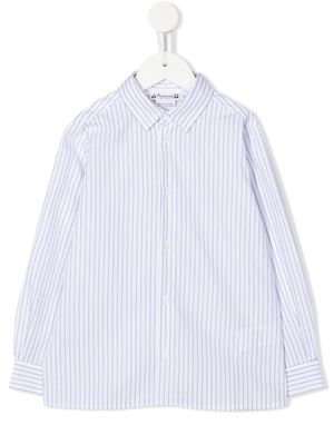 Bonpoint pinstripe long-sleeve shirt - White