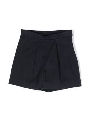Bonpoint pleat-detailing cotton shorts - Blue