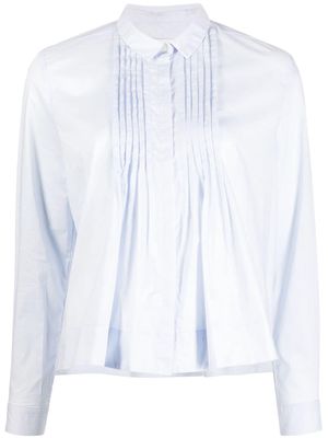 Bonpoint pleated cotton shirt - Blue