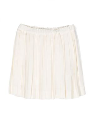Bonpoint pleated elasticated-waist short skirt - Neutrals