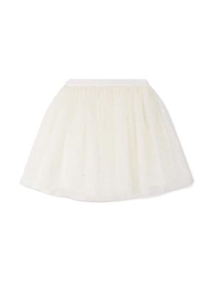 Bonpoint Pois tulle miniskirt - White