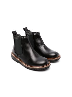 Bonpoint round-toe leather boots - Black