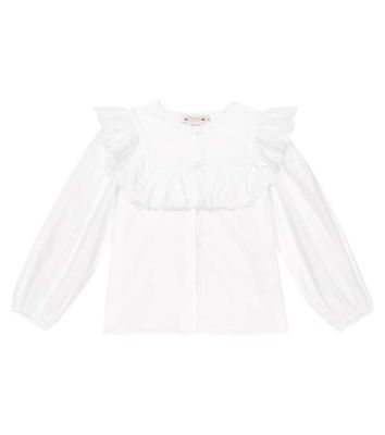 Bonpoint Ruffle-trimmed cotton top