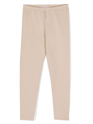Bonpoint slip-on cotton leggings - Neutrals