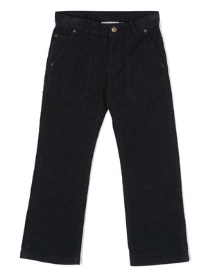 Bonpoint straight-leg corduroy trousers - Blue