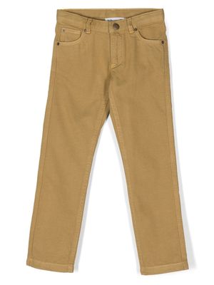 Bonpoint straight-leg denim chino trousers - Yellow