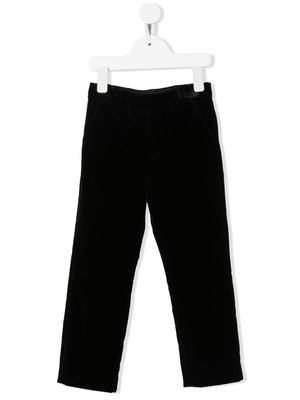 Bonpoint straight-leg velvet trousers - Black