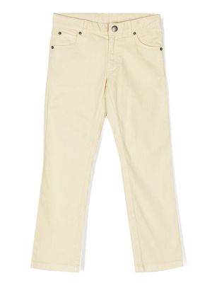 Bonpoint stretch-cotton straight-leg trousers - Yellow