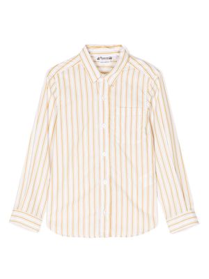 Bonpoint stripe-pattern cotton shirt - Yellow