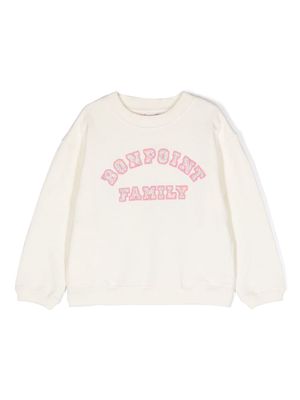 Bonpoint Tayla embroidered-logo sweatshirt - White