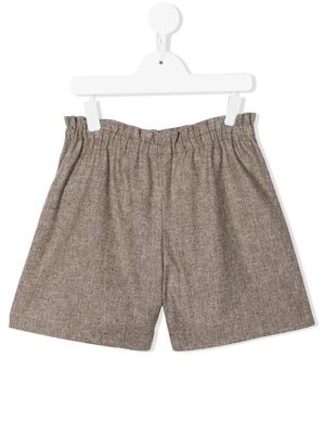 Bonpoint TEEN Milly high-waist shorts - Brown