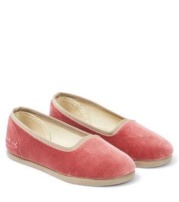 Bonpoint Tenise velvet slippers