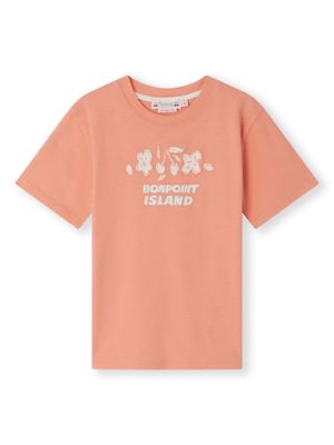 Bonpoint Thida logo-print T-shirt - Orange