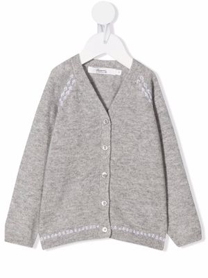 Bonpoint tiano wool-cashmere blend cardigan - Grey
