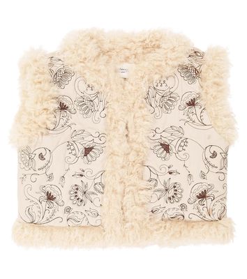 Bonpoint Tuli faux fur-lined floral vest