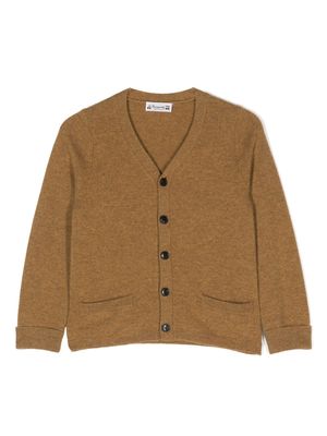Bonpoint v-neck cashmere cardigan - Brown