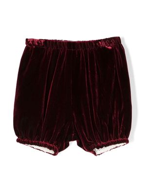 Bonpoint velvet-effect bloomers - Red