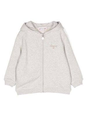 Bonpoint zip-up cotton hoodie - Grey