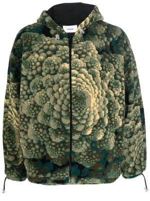 Bonsai abstract-print textured jacket - Cauliflower