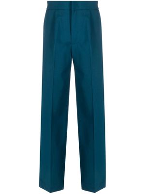 Bonsai box-pleat straight-leg trousers - Blue