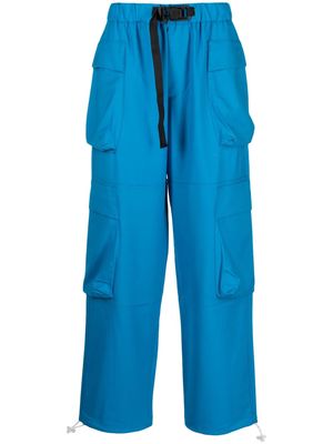 Bonsai buckle-fastening belted cargo trousers - Blue
