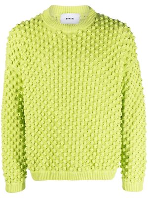Bonsai chunky-knit crew-neck jumper - Green
