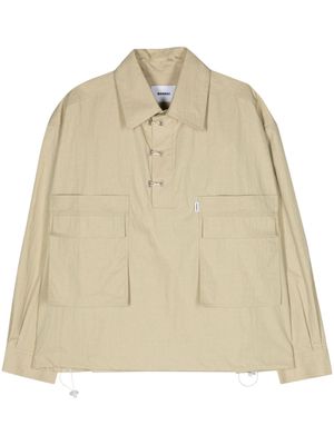 Bonsai Goa Safari pointed-collar crinkled shirt - Neutrals