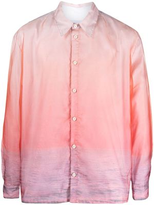 Bonsai gradient-effect cotton shirt - Pink