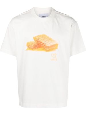 Bonsai graphic-print short-sleeve T-shirt - White