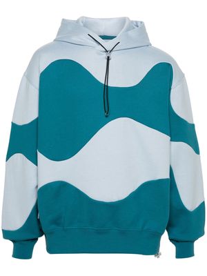 Bonsai Intarsia Waves hoodie - Blue