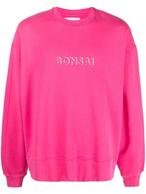 Bonsai logo-print cotton sweatshirt - Pink