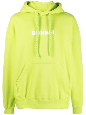 Bonsai logo-print hoodie - Green