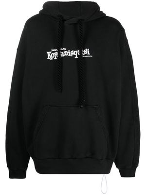 Bonsai logo-print pullover hoodie - Black
