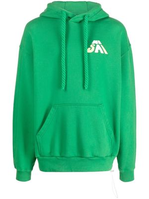 Bonsai logo-print pullover hoodie - Green