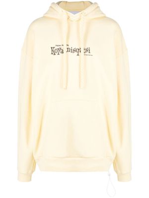 Bonsai logo-print pullover hoodie - Yellow