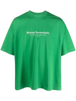 Bonsai logo-print T-shirt - Green